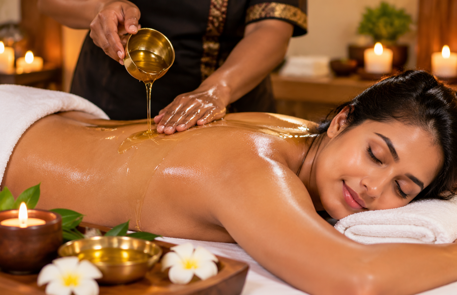 Thai oil massage spa treatment